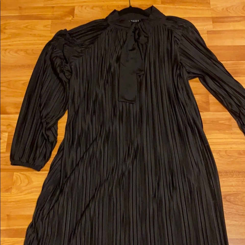 Zara Black Pleated Dress size L